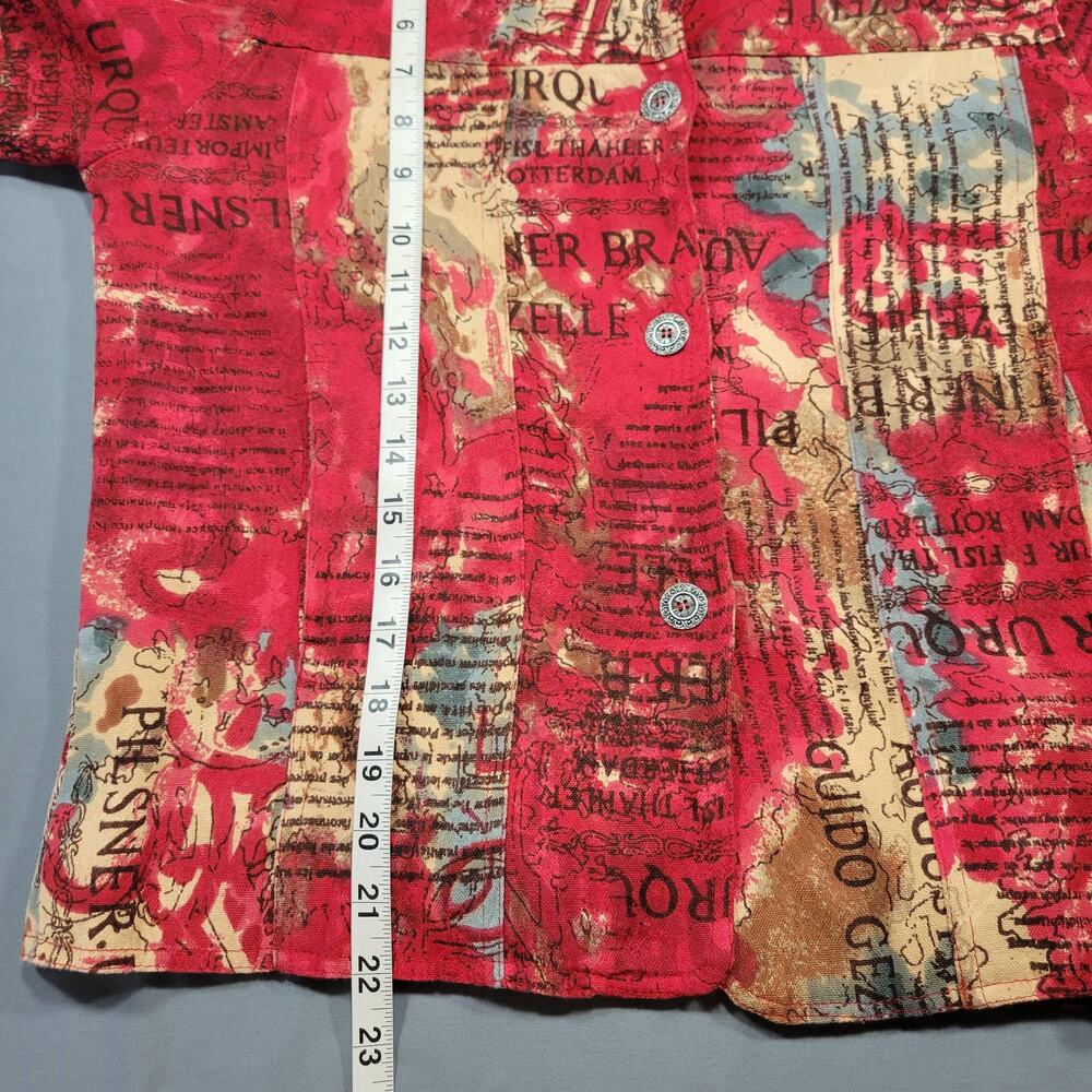 Parsley Sage Red Dress Jacket Womens Size S Classic Long Sleeves Button Up Lined - Picture 7 of 9